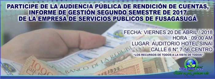 AUDIENCIA PÚBLICA DE RENDICIÓN DE CUENTAS SEGUNDO SEMESTRE DE 2017,