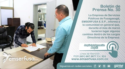 Nuevos nombramientos en la Empresa de Servicios Públicos de Fusagasugá, EMSERFUSA E.S.P.