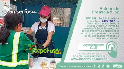 EMSERFUSA E.S.P. promueve el manejo adecuado de residuos durante EXPOFUSA.